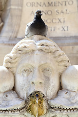 Image showing Fountain on the Piazza della Rotonda in Rome, Italy