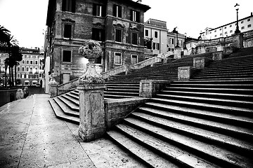 Image showing  Spanish square with Spanish Steps  in Rome Italy 