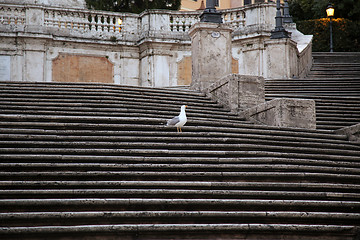 Image showing  Spanish square with Spanish Steps  in Rome Italy 