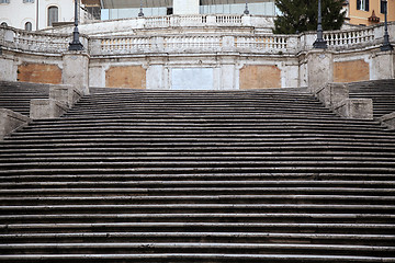 Image showing  Spanish square with Spanish Steps  in Rome Italy 