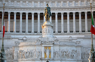 Image showing The Monument of Victor Emmanuel II, Venezia Square,  in Rome, It