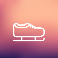 Image showing Ice skate thin line icon