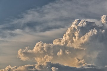 Image showing Beautiful sky with fluffy clouds