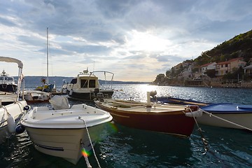 Image showing Port in the sunset