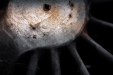 Image showing Industrial worn metal closeup photo