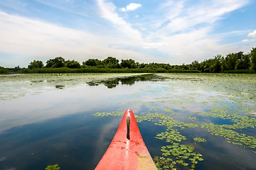 Image showing Canoe on a Lake