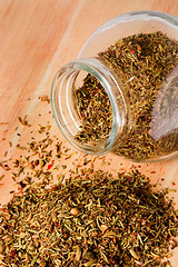 Image showing Jar of mixed herbs

