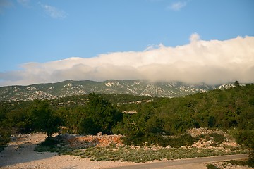 Image showing High mountains in croatia seaside