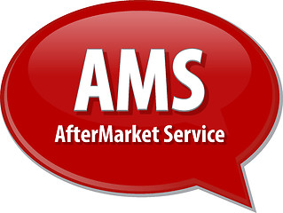 Image showing AMS acronym word speech bubble illustration