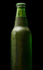 Image showing Bottle of chilled beer

