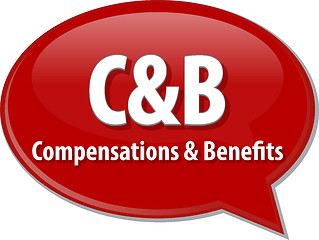 Image showing C&B acronym word speech bubble illustration