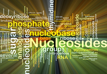 Image showing Nucleosides background concept glowing