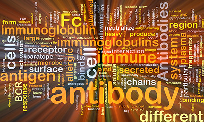 Image showing Antibody background concept glowing