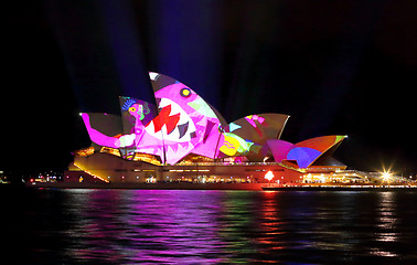 Image showing Sydney Opera House during Vivid Sydney