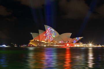 Image showing Sydney Opera House during Vivid Sydney Annual Festival