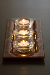 Image showing Candles in a Row