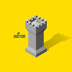 Image showing Leader concept. Tower. 3d vector illustration.