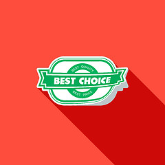 Image showing Best choice label. Vector illustration. Flat design.