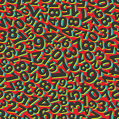 Image showing Numbers. Seamless pattern. Vector illustration. 