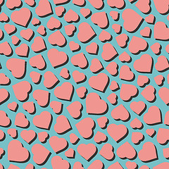 Image showing Hearts. Seamless pattern. Vector illustration. 