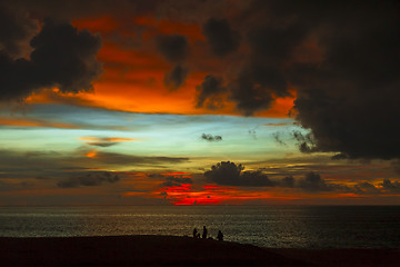 Image showing Colourful sunset