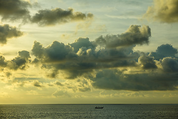 Image showing Cloudy sunset