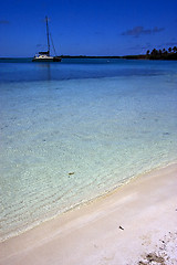 Image showing boat in the lagoon