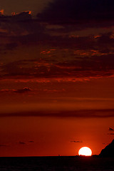 Image showing red sunset
