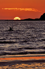 Image showing boat in the sunset of madagascar