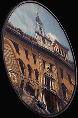 Image showing the reflex of palazzo della posta in a mirror