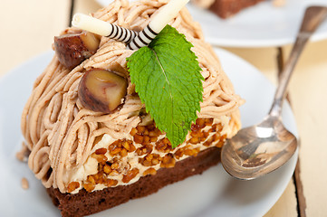 Image showing chestnut cream cake dessert