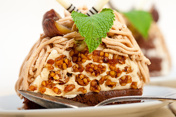 Image showing chestnut cream cake dessert