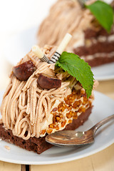 Image showing chestnut cream cake dessert