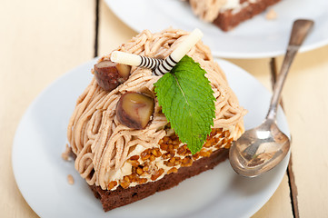 Image showing chestnut cream cake dessert