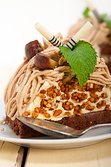 Image showing chestnut cream cake dessert