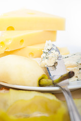 Image showing cheese and pears