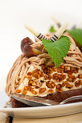 Image showing chestnut cream cake dessert