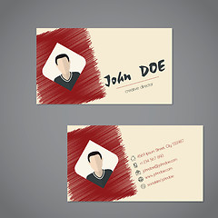 Image showing Modern business card with scribbled elements