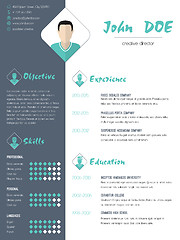 Image showing Modern curriculum vitae resume with photo