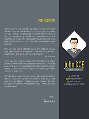 Image showing Modern cover letter with dark background