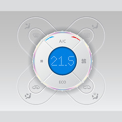 Image showing Digital car air condition control with cool design