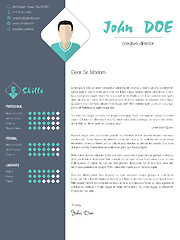 Image showing Modern cover letter with design elements