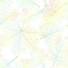 Image showing Leaf seamless abstract background. EPS 10