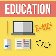 Image showing Set of education elements.