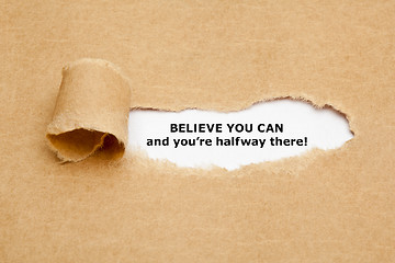 Image showing Believe you can and you are halfway there