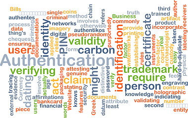 Image showing Authentication background concept