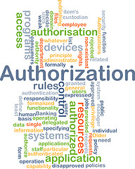 Image showing Authorization background concept