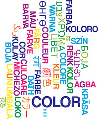 Image showing Color multilanguage wordcloud background concept