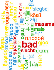 Image showing Bad multilanguage wordcloud background concept