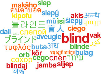 Image showing Blind multilanguage wordcloud background concept